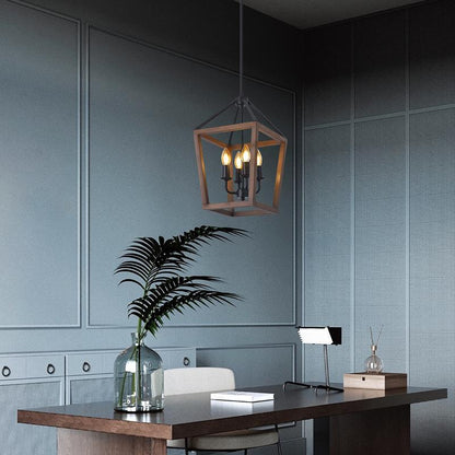 American Retro Four-headed Iron Chandelier