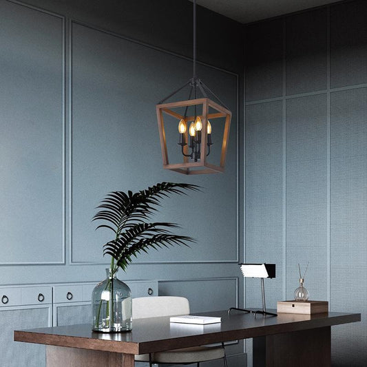 American Retro Four-headed Iron Chandelier