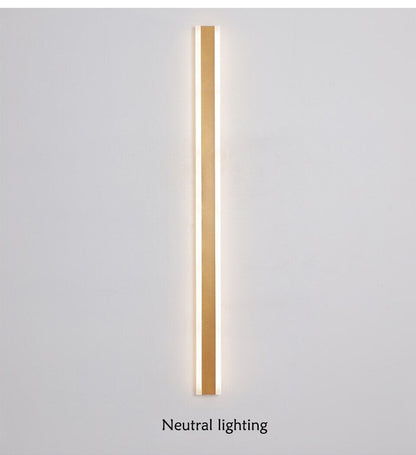 Modern IP65  Waterproof Outdoor Lights Stainless Steel Long LED Wall Lamp Gold Light Garden Porch Sconce Luminaire Exterieur