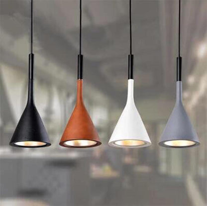 LED  Pendant Lights Imitation Concrete Resin Hanging Lamp Black White Red /Grey For Restaurant Bedroom Home Decor Lighting