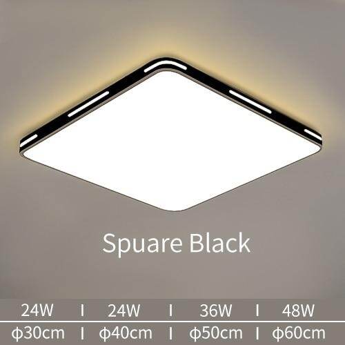 LED Ceiling Light Modern Lamp Panel Living Room Round Lighting Fixture Bedroom Kitchen Hall Surface Mount Flush Remote Control