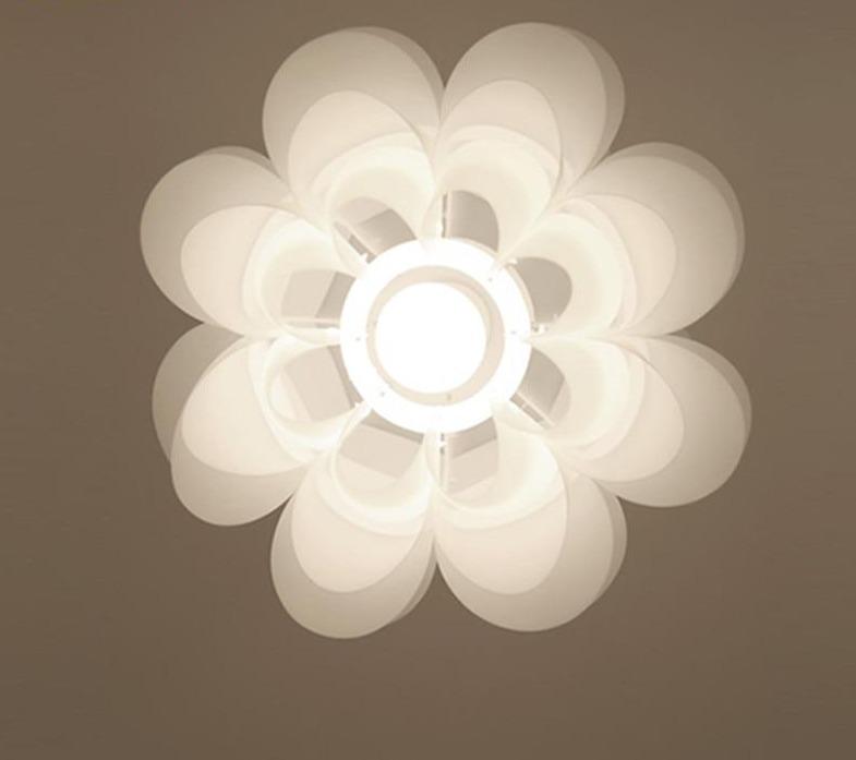 DIY Lily Lotus IQ Puzzle Pendant Lampshade E27 Pendant Light Cafe Restaurant Ceiling Room Decoration LED Hanging Lamp