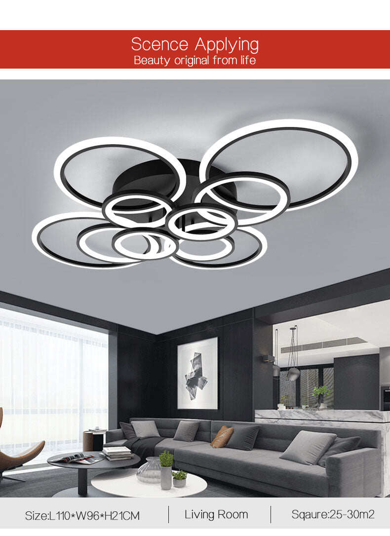 acrylic room modern nordic pendant hanging living room led light bedroom lamp color changing lights led chandelier lighting