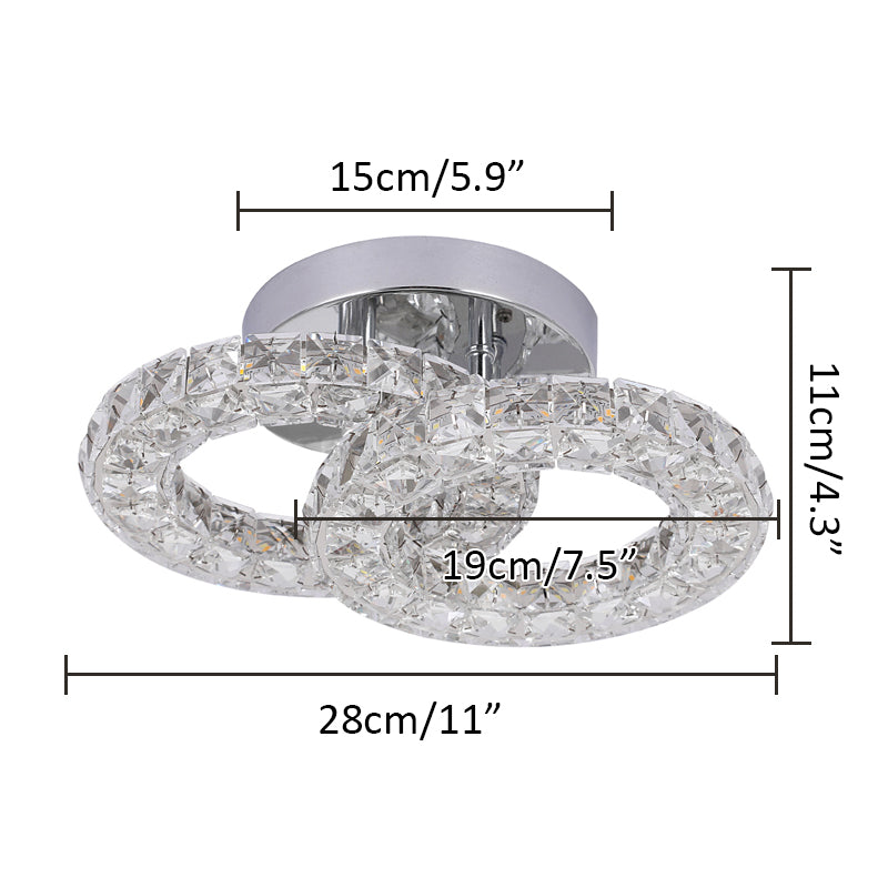 GreeLustr Modern Luxury Crystal Ceiling Lamp Chandelier Dining Living Room LED Indoor Lighting Fixture Home Decor Bedroom