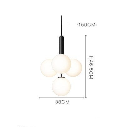 Simple Bedside Chandelier Creative Glass Ball Dining Room Bedroom Clothing Store Chandelier