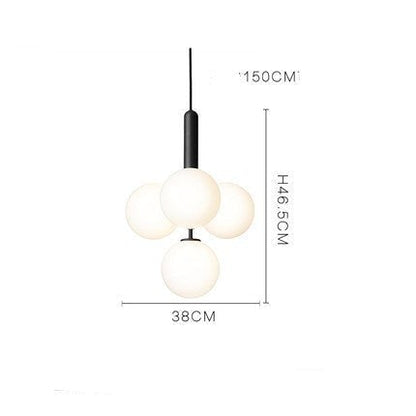 Simple Bedside Chandelier Creative Glass Ball Dining Room Bedroom Clothing Store Chandelier