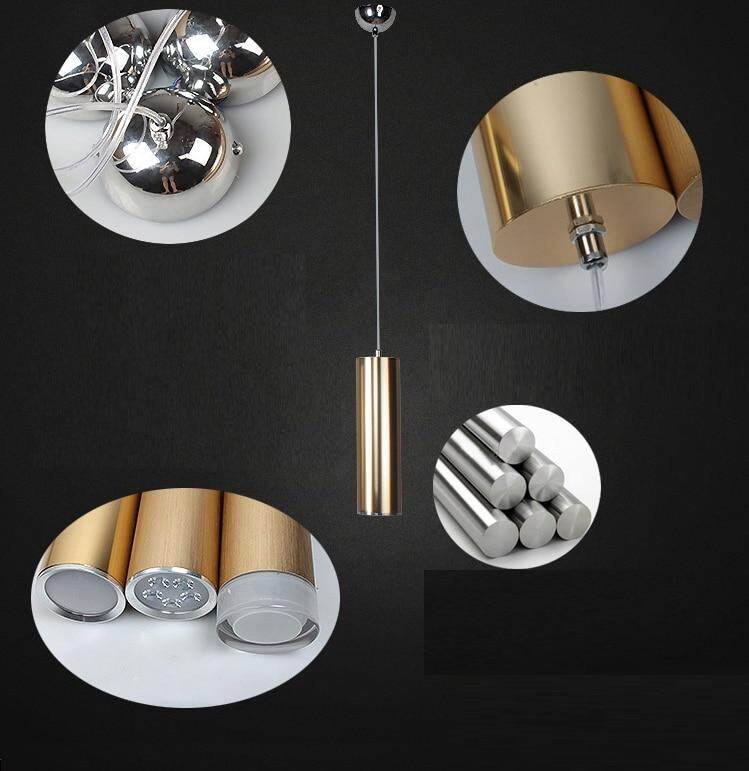 Pendant Lamp Down Lights Kitchen Island Dining Living Room Shop Decoration Cylinder Pipe Pendant Bar Counter Spot Light