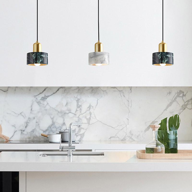 Nordic Marble Minimalist One-headed Small Chandelier Bedroom Light Extravagant Headlights Post-modern Restaurant Bar Decorated Lamps