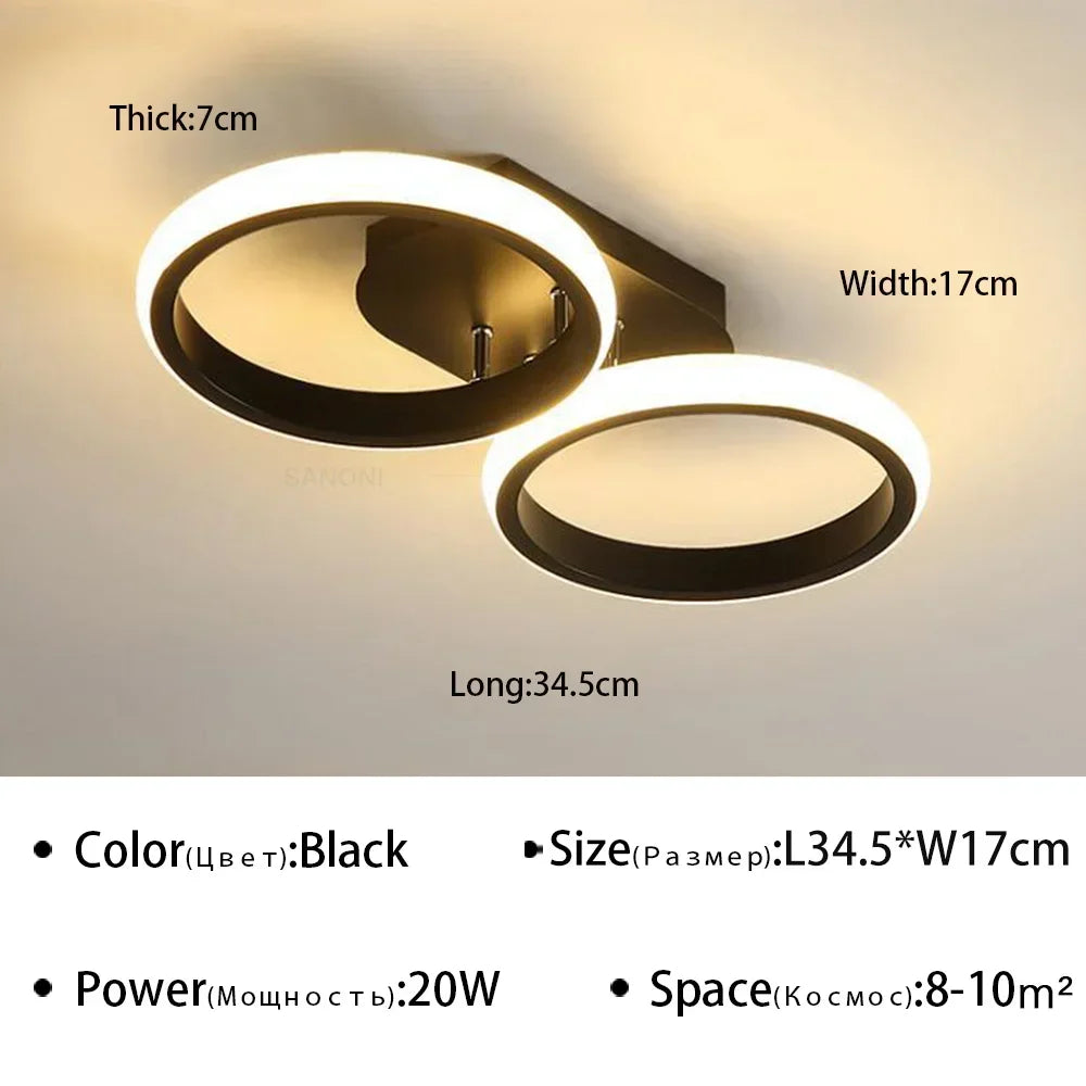 Modern LED Ceiling Lights Chandeliers for Aisle Hallway Bedroom Living Dining Room Indoor Decor Luster Ceiling Lighting Fixtures