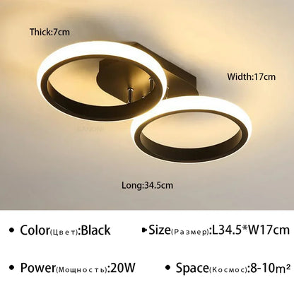 Modern LED Ceiling Lights Chandeliers for Aisle Hallway Bedroom Living Dining Room Indoor Decor Luster Ceiling Lighting Fixtures