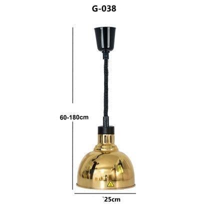 Restaurant Food Insulation Lamp Heating Lamp Commercial Chandelier Single-head Food Insulation Heating Lamp Barbecue Lamp