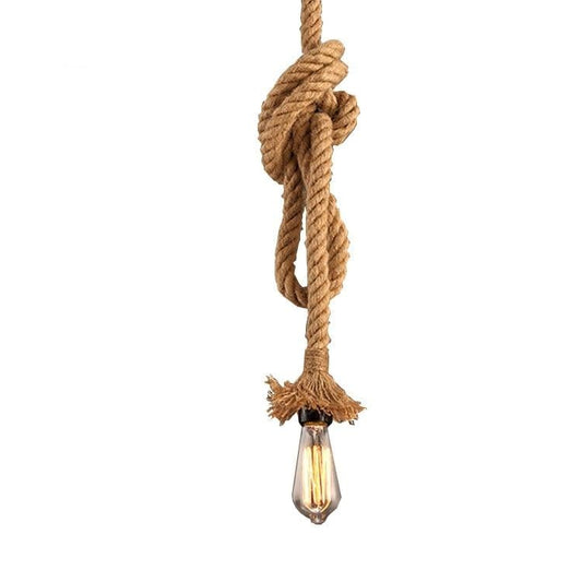 Hemp Rope Pendant Lights Vintage Retro Loft Industrial Hanging Lamp for Living Room Kitchen Home Light Fixtures Decor Luminaire