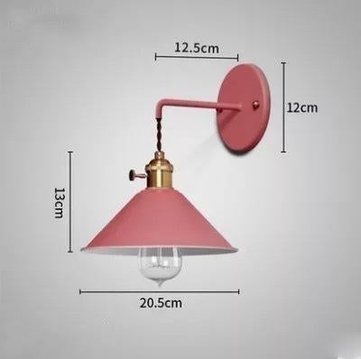 Copper Wall Lamp Nordic Lamp Macaron Wall Lamp Color Children's Room Bedside Lamp Creative Personality Wall Lamp