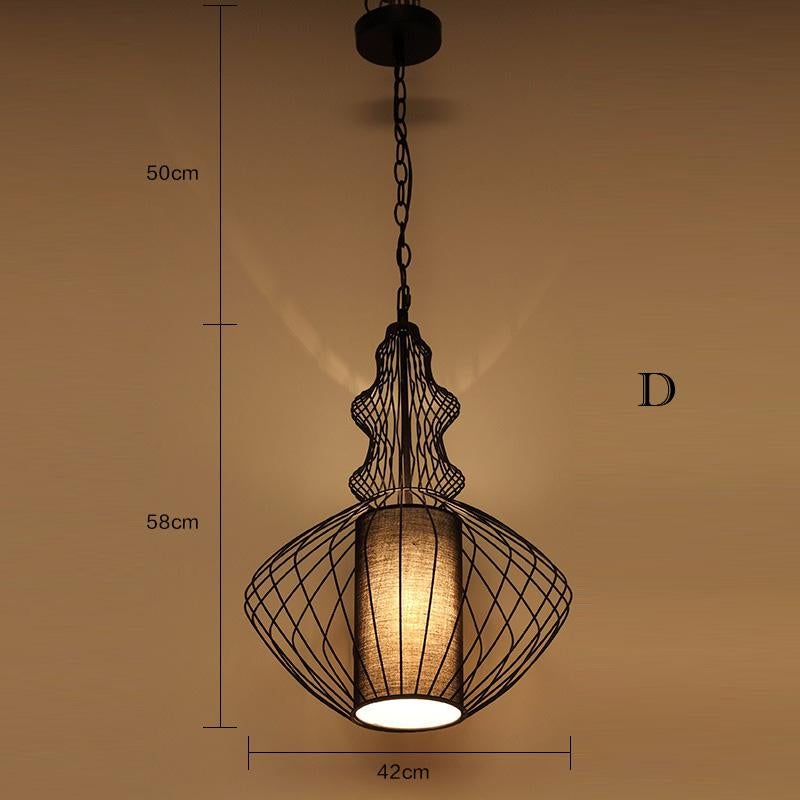 Creative Cafe Retro Birdcage Lamp Chandelier