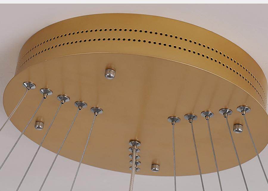 New Modern LED Pendant Lights Lliving Room Dining Black White Golden Coffee Rings Aluminum Body Ceiling Mounted Indoor Lamps De
