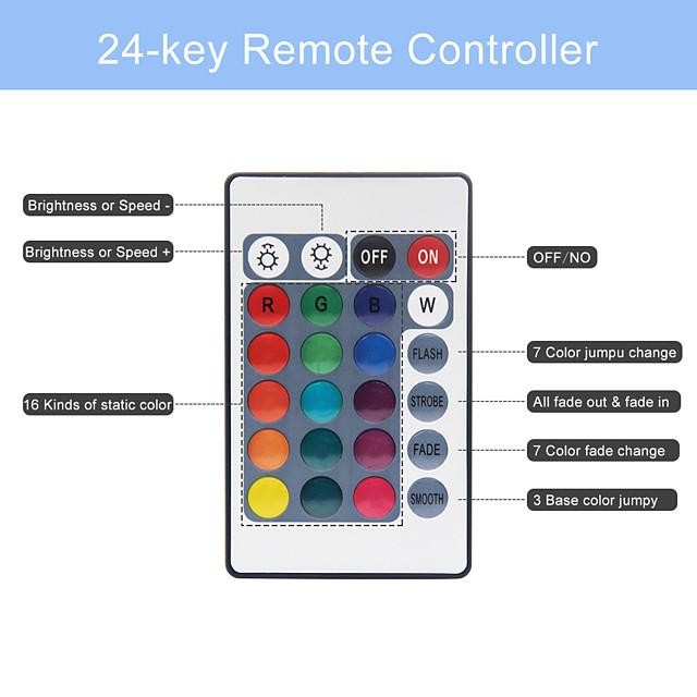 5M 10M 15M 20M LED Strip Lights RGB DC12V LED Lights Flexible Color Change SMD 2835 with IR Remote Controller and 100-240V Adapter for Home Bedroom Kitchen TV Back Lights DIY Deco