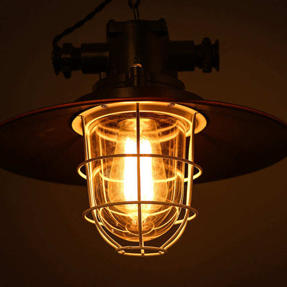 Retro Industrial Style Cafe Restaurant Bar Lid Single Warehouse Chandelier