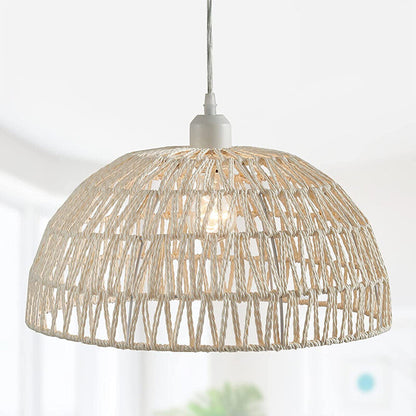 Newest Hemp Rope Woven Pendant Lights B&B Pastoral Restaurant Tea Room Inn Bar Bedroom Rattan Indoor Lighting