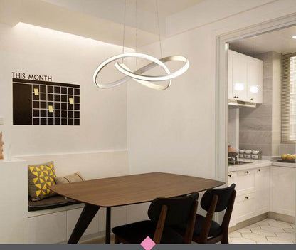 Kitchen LED Pendant Lights White Black For Shop Bar Dining Aluminum Body Dimmable With Remote Control Pendant Lamps