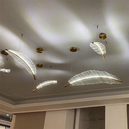 Modern Art Decorative Feather Chandelier Villa Hotel Non-standard Large Art Pendant Chandelier