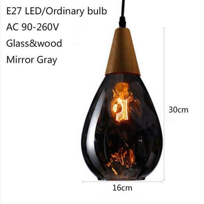 Modern Creative Europe Glass Pendant Light LED E27 With 3 Colors For Bedroom/Restaurant/Living Room/Kitchen/Cafe/Hotel/Office