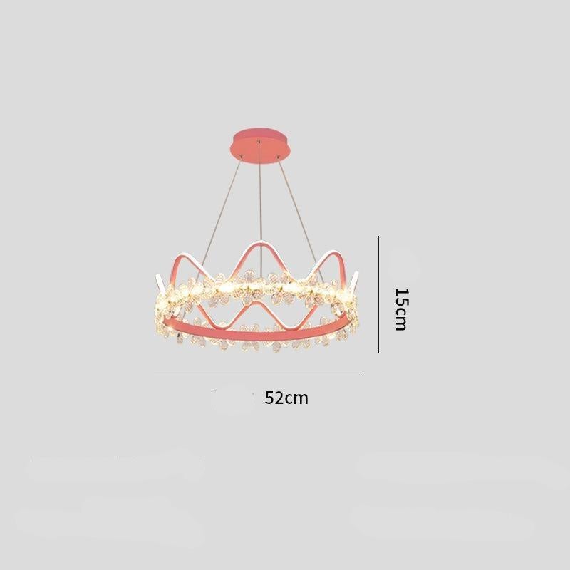 Bedroom Lamp Nordic Modern Simple Light Luxury Creative Personality Crown Crystal Chandelier