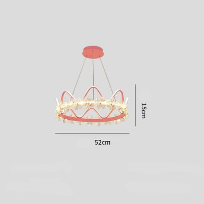 Bedroom Lamp Nordic Modern Simple Light Luxury Creative Personality Crown Crystal Chandelier