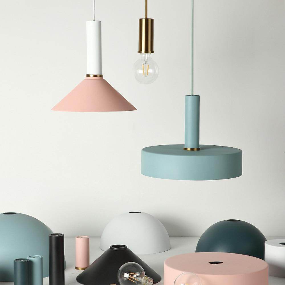Modren Simple Pendant Lights DIY Nordic E27 Hanging Pendant Lamps Restaurant Bar Living Room Bedside Lighting Fixtures Luminaire