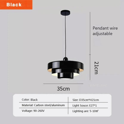 Nordic LED Pendant Light Macaron Carbon Steel Aluminum White Dark Green Orange Illuminations For Restaurant Living Rooms Fixture