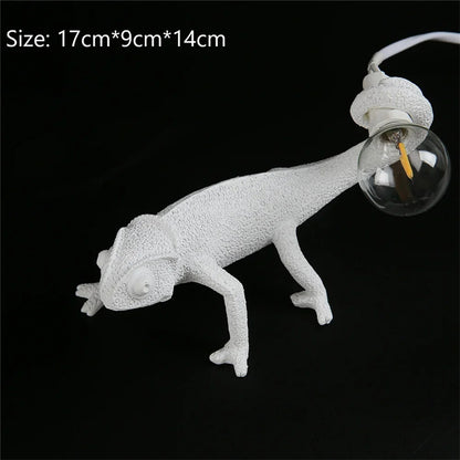 lizard wall lamp be night dorm room Night light living room home decor Cute Resin Animal chameleon Light Fixtures Bedside lamps