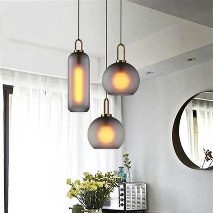 Nordic Modern Simple Glass Ball LED E27 Pendant Lights Interior Lighting Lamps Restaurant Bedroom Stair Decoration Hanging Light