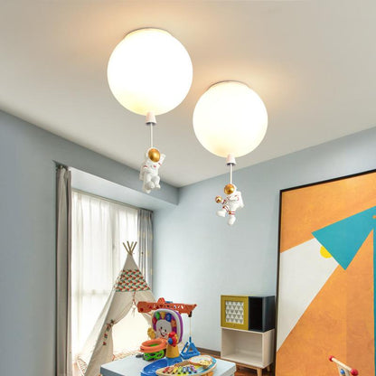 Creative Astronaut Children's Room Lamp Bedroom Ceiling Lamp