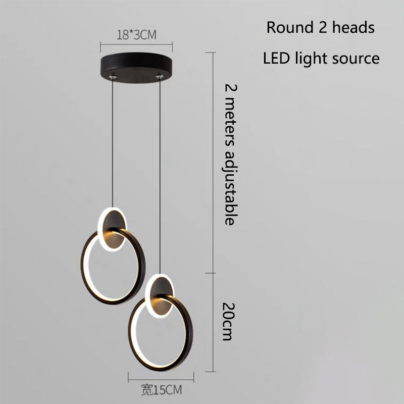 Modern Creative LED Pendant Lamps For Home Living Room Background Wall Hanging Chandelier Bedroom Bedside Lamp Dining Room Decor