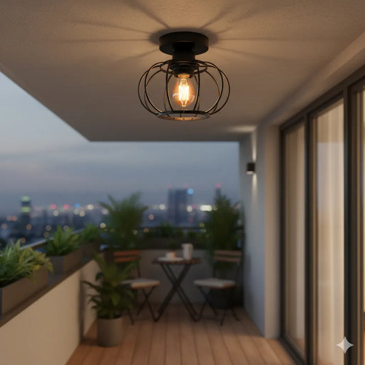 Modern Iron Aisle Ceiling Lights Shade Industrial Nordic Vintage Balcony Kitchen Decor Ceiling Lamp Entrance Lighting Luminaire