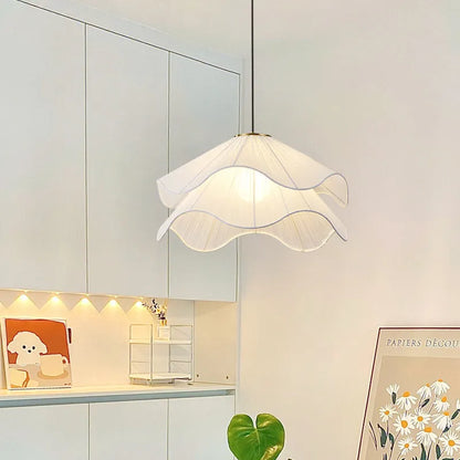 Art Decor Flower Pendant Light Fabric Lamps 40cm 50CM for Living Room Kids Room Dining Room Hanging Light Indoor Lighting