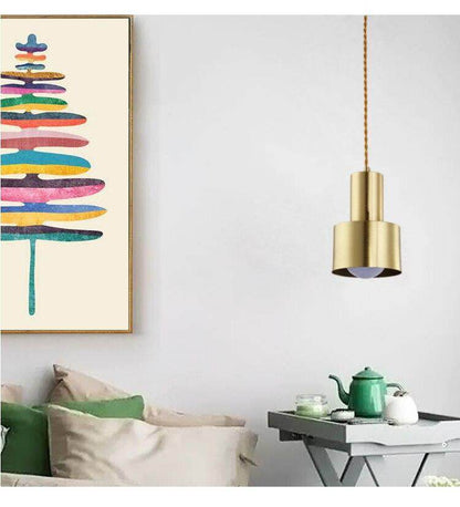 Copper Pendant Light Dining Room Kitchen Island LED Brass Hanging Lamp Kitchen Lighting Fixture Loft Bedside Hanglamp