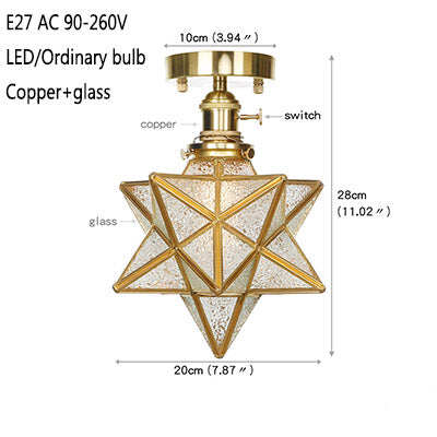 9 Style Modern Minimalist LED Copper Ceiling Lamp Bedroom Corridor Kitchen Decoration Lamp Cafe Garden Living Room Ceiling Light