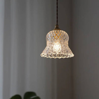 Modern Brass & Glass Pendant Light - Minimalist Ceiling Lamp for Hallway Corridor Hanging Home Lighting