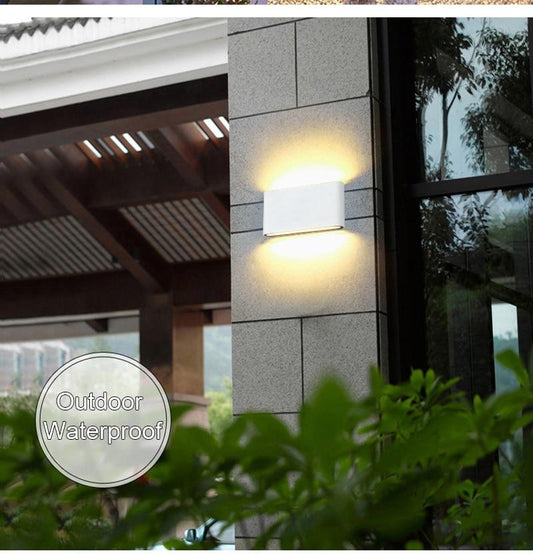 Waterproof Outdoor Wall Lamp 6W 12W LED Source Up And Down Lighting Modern Minimalist Indoor Engineering Porch Garden Light