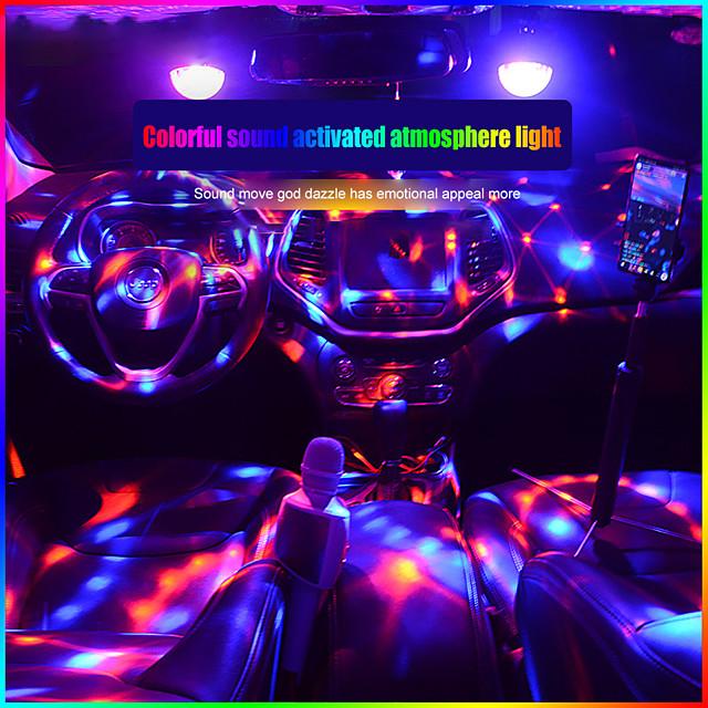 Sound Activated Rotating Disco Ball Party Lights Strobe Light USB LED Stage Lights For Christmas Home KTV Xmas Wedding Show