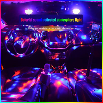 Sound Activated Rotating Disco Ball Party Lights Strobe Light USB LED Stage Lights For Christmas Home KTV Xmas Wedding Show
