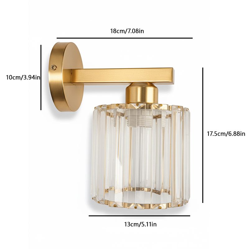 Modern Crystal LED Wall Lamp Bedroom Study Bedside Hotel Bedside Wall Lights Living Room Decoration Wall Lamps