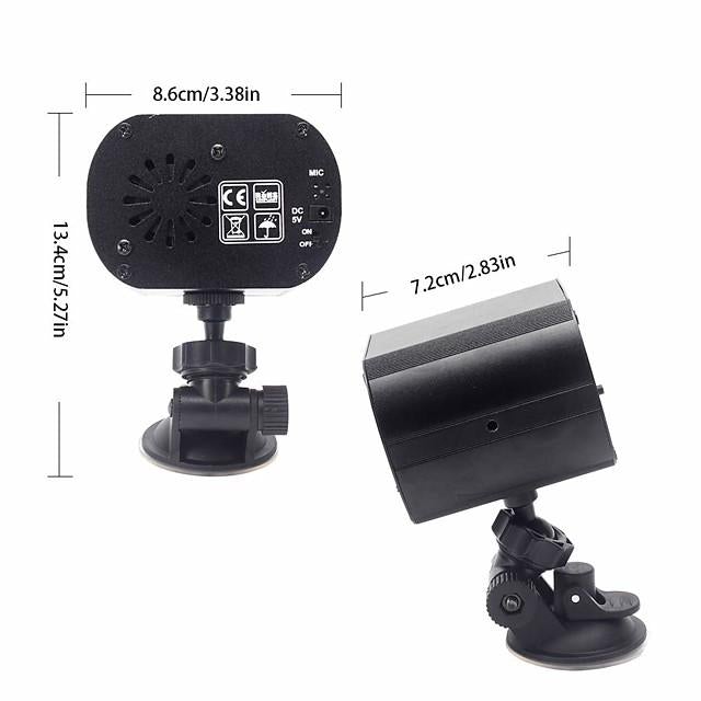 Party Laser Lights with 3 Lens LED Projector Stage Light by Sound Activated Remote Control for DJ Disco Strobe Lighting