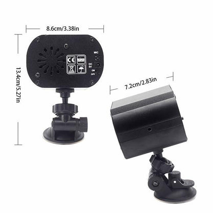 Party Laser Lights with 3 Lens LED Projector Stage Light by Sound Activated Remote Control for DJ Disco Strobe Lighting