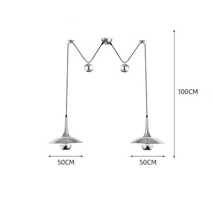Creative Post-modern Personality Adjustable Shift UFO Restaurant Study Design Chandelier
