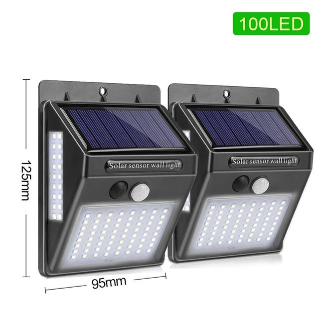 LED Solar Light Outdoor Solar Lamp with PIR Motion Sensor Solar Powered Waterproof Wall Light for Garden Yard Path Decoration