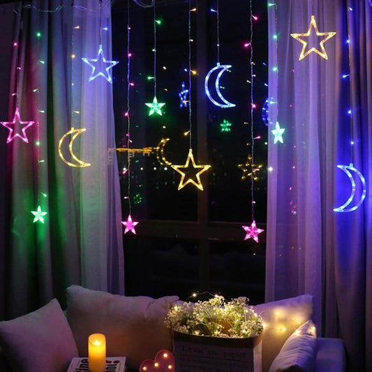 Christmas lights indoor/outdoor fairy lights Moon Star Lamp LED String Decoration for home Party Holiday lighting