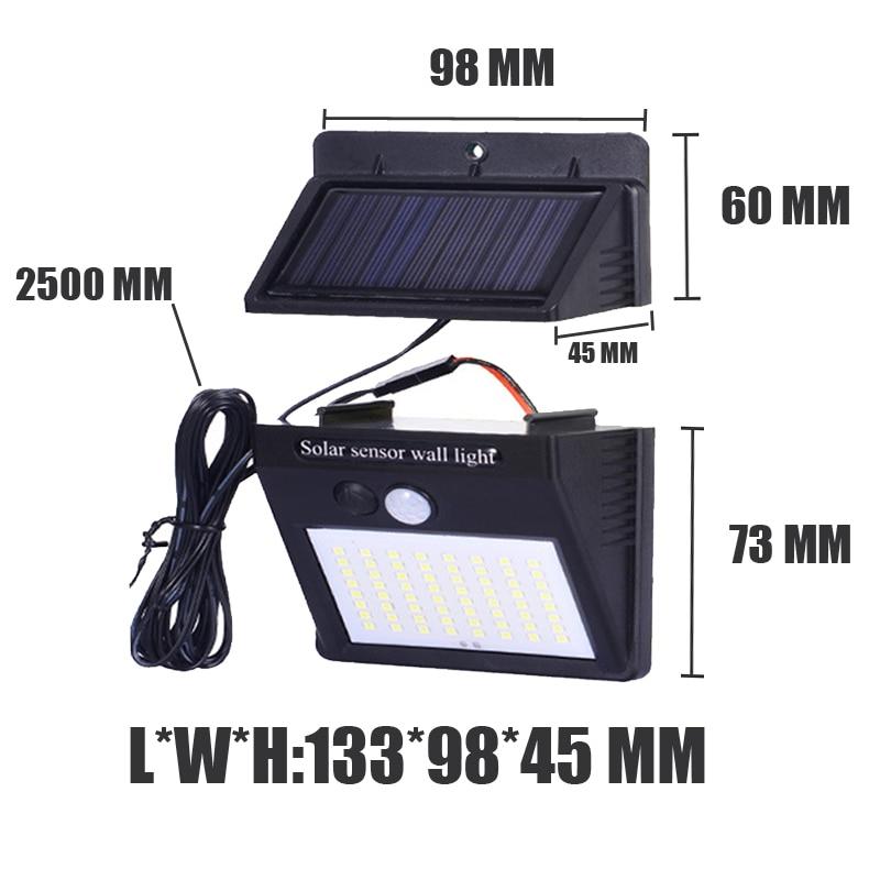 A2 LED Solar Light 40 80LED garden lamp PIR Motion Sensor night light separated for Home outdoor Street Yard Path fence
