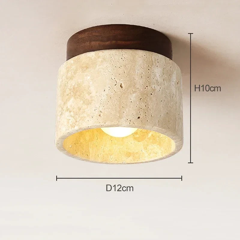 Nordic Modern Stone Ceiling Lamp Bedroom Corridor Flush Mounted Foyer Hallway Lights Fixture Staircase Indoor Lighting Decor Led
