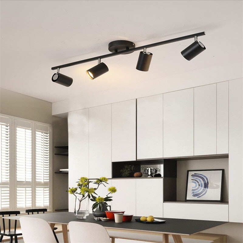 Black White Ceiling Lamp Lighting Angle adjustable Spotlights GU10 Spot Lights Bulb for Store Shop Showroom lighting New Arrival